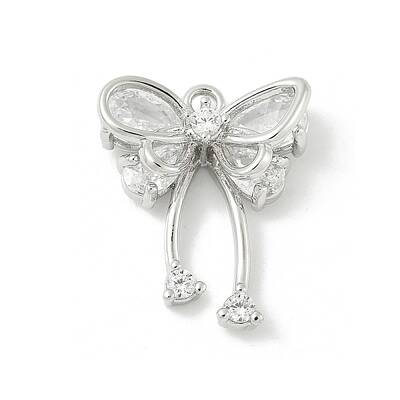 Brass Micro Pave Cubic Zirconia Pendants