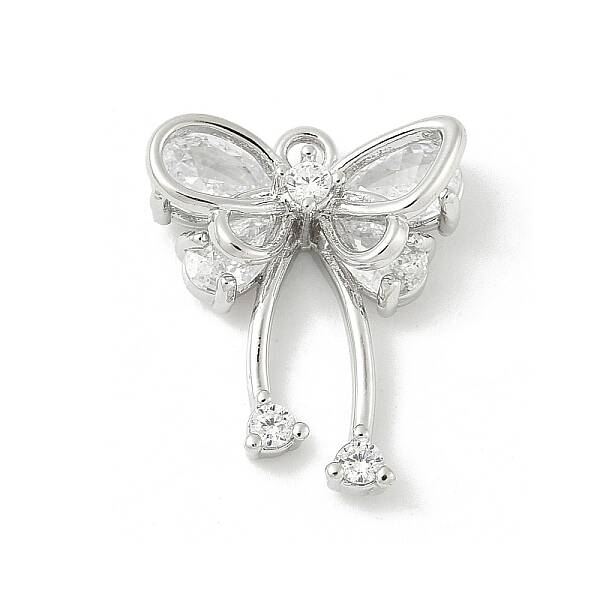 Brass Micro Pave Cubic Zirconia Pendants