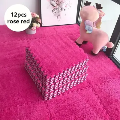 Solid Color Square Carpets, Non-slip Rug, Washable & Cuttable Carpets, Indoor Soft Cushions For Living Room & Bedroom & Kitch...