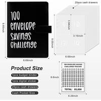 100 Days  Challenge Binder, Easy and Fun Way to Save $5,050, Savings Challenges Budget Book Binder with Cash Envelopes for Of...