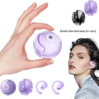 Wireless Over-Ear Open-Hanging Bluetooth Headphones with Bone Air Conduction Technology - Ideal for Outdoors Use, in Black ea...