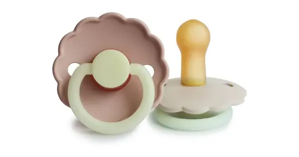 Frigg Daisy Size 2:6-18 Months Pacifier Blush Night/Cream Night