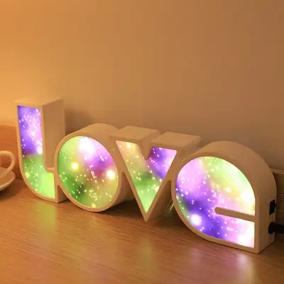 Valentines Day Decor LED LOVE Light Valentines Day Gift For Girlfriend Bithday Wedding Party Decoration Romantic Wedding Deco...