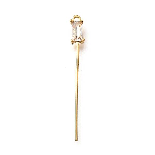 Brass Micro Pave Cubic Zirconia Pendant Bails