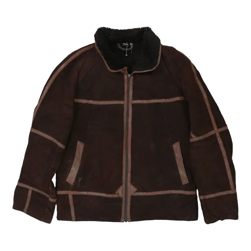 Unbranded Suede Jacket - Large Brown Leather
