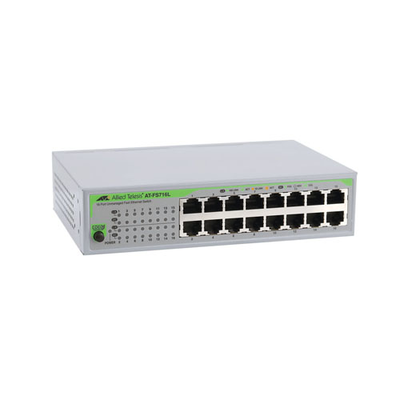 AT-FS716L-40 Allied Telesis FS700 Series 16 x Ports 10/100Base-TX Rack-mountable Layer 2 Unmanaged Fast Ethernet Network Swit...