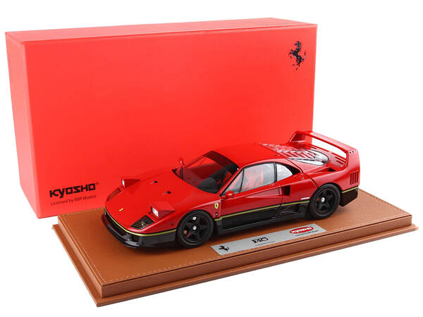 Ferrari F40 Red and Black with Gold Stripes with DISPLAY CASE Limited Edition to 102 pieces Worldwide 1/18 Diecast Model Car ...
