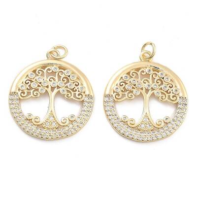 Brass Pave Cubic Zirconia Pendants