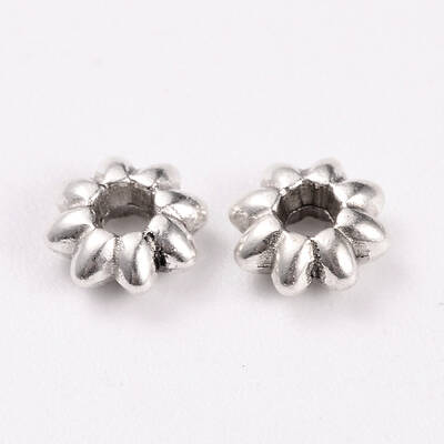 Tibetan Style Alloy Flower Spacer Beads