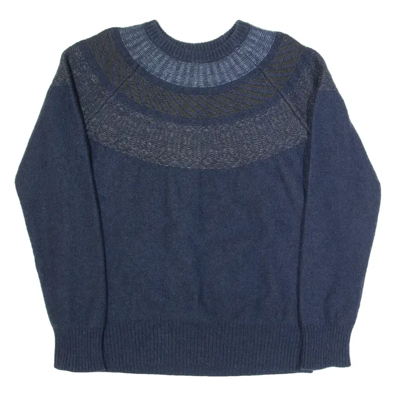 FRENCH CONNECTION Mens Icelandic Jumper Blue Tight Knit Wool S