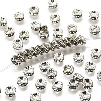 Iron Grade A Crystal Rhinestone Spacer Beads