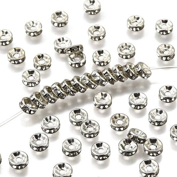 Iron Grade A Crystal Rhinestone Spacer Beads