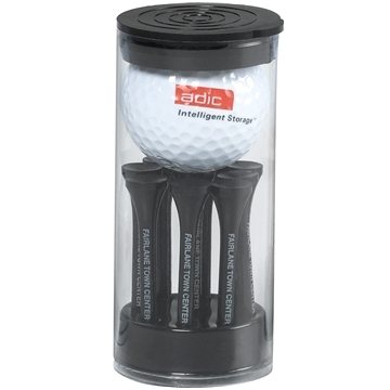 125 Promotional Golf Ball and Tees in Tube - Biodegradable