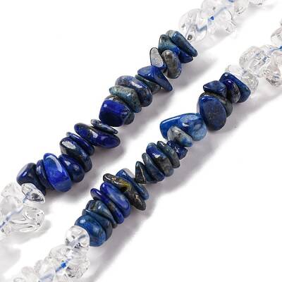 Natural Quartz Crystal & Lapis Lazuli Beads Strands