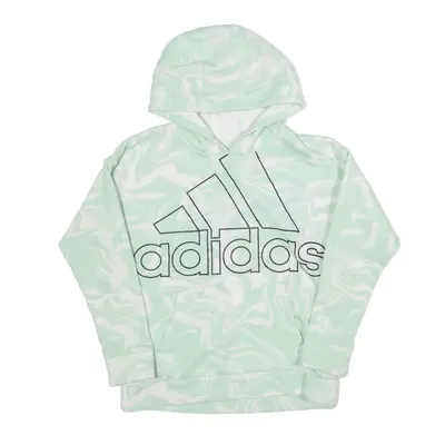 ADIDAS Hoodie Green Pullover Girls M