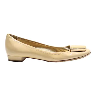 CAR SHOE Ballet Shoes Beige Leather Womens UK 5