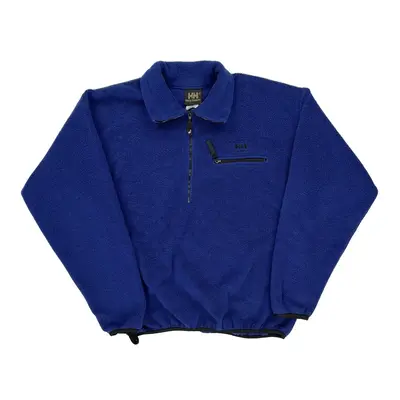 Made In Usa Helly Hansen Fleece - Medium Blue Polyester