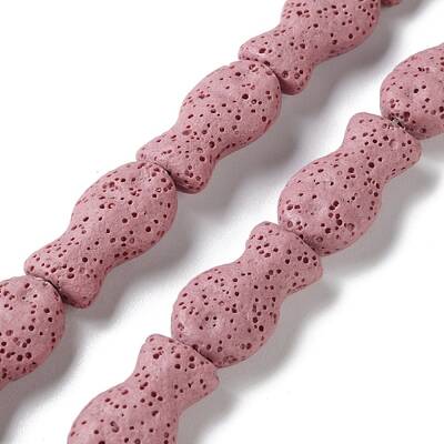 Fish Dyed Natural Lava Rock Beads Strands