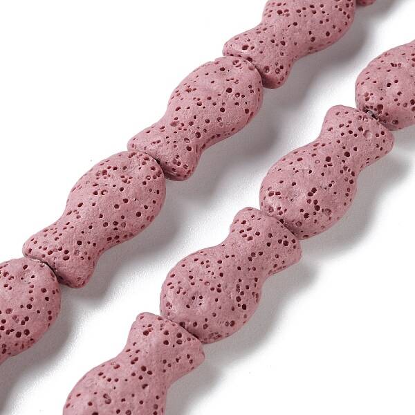 Fish Dyed Natural Lava Rock Beads Strands