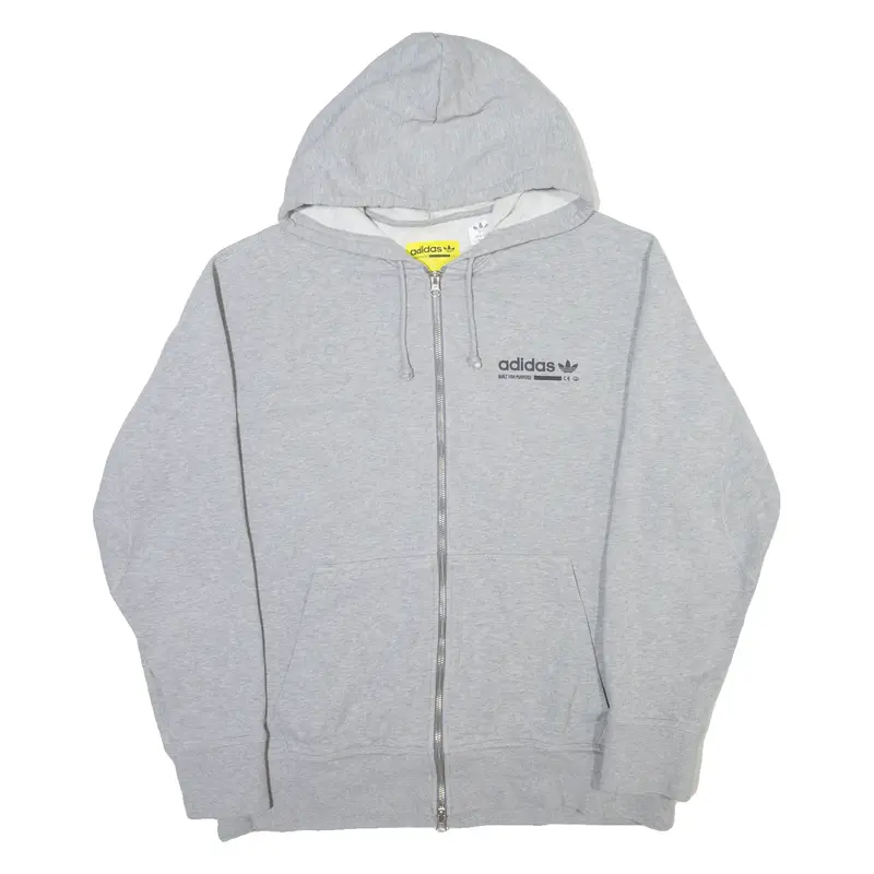 ADIDAS ORIGINALS Mens Grey Hoodie Full Zip M