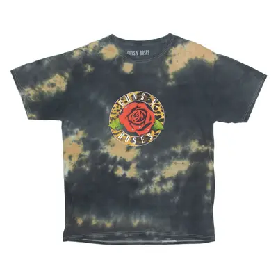 GUNS N' ROSES Tie Dye Mens Band T-Shirt Grey L