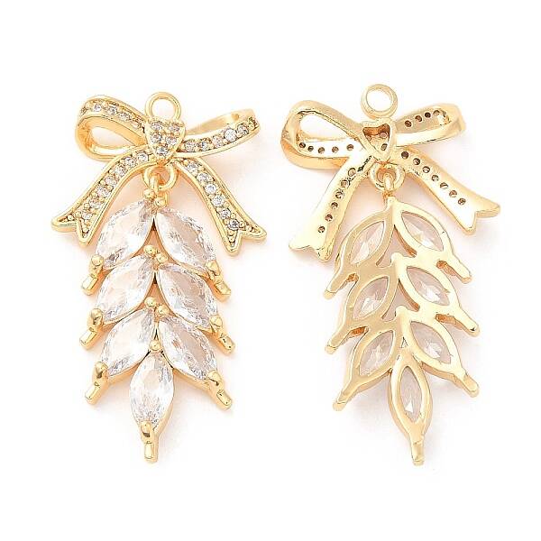 Brass & Cubic Zirconia & Glass Pendants