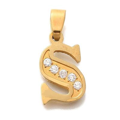 Ion Plating(IP) 304 Stainless Steel Rhinestone Pendants