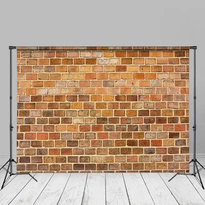 Bucolic Orange Brown Brick Portrait Photo Backdrop - Aperturee