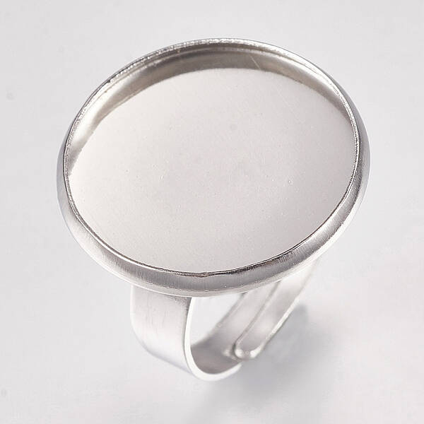 Tarnish Resistant 304 Stainless Steel Pad Ring Settings