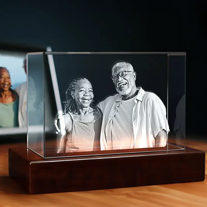 3D Memory Crystal™ - Tabletop - Rectangle - For Her-Standard / Mini