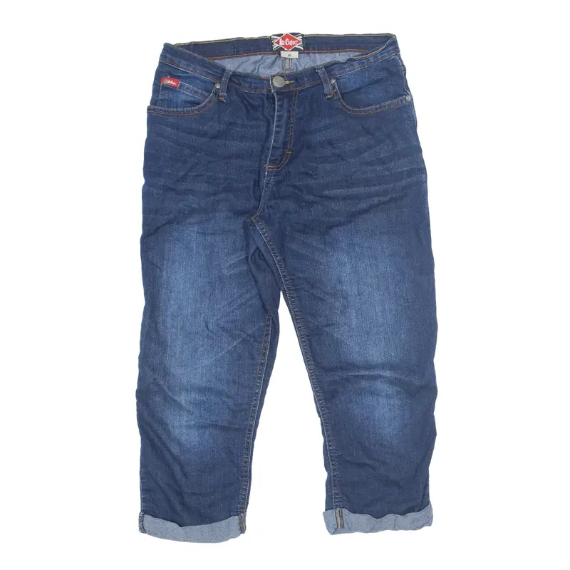 LEE COOPER Cropped Jeans Blue Denim Regular Straight Stone Wash Womens W30 L20