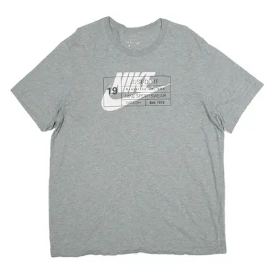 NIKE Womens T-Shirt Grey XL