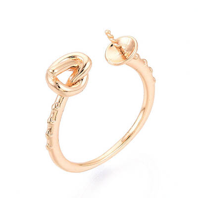 Twist Knot Brass Cuff Ring Settings