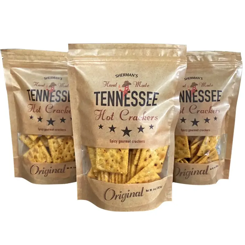 Sherman’s Tennessee Hot Crackers, Original Flavor. 3 pack. (6oz each), Spicy, Crispy Snack Crackers Cheese Crispy Cheese Cr...