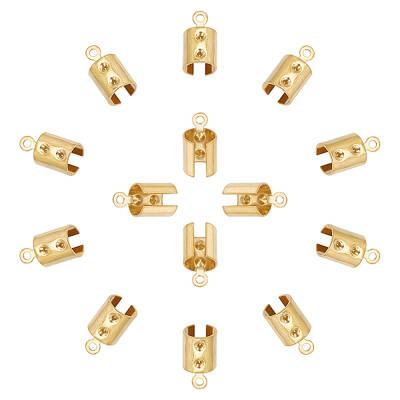 PVD Vacuum Plating 304 Stainless Steel Folding Crimp Ends