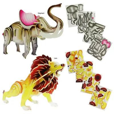 African Safari Woodcraft Construction Kit - Elephant