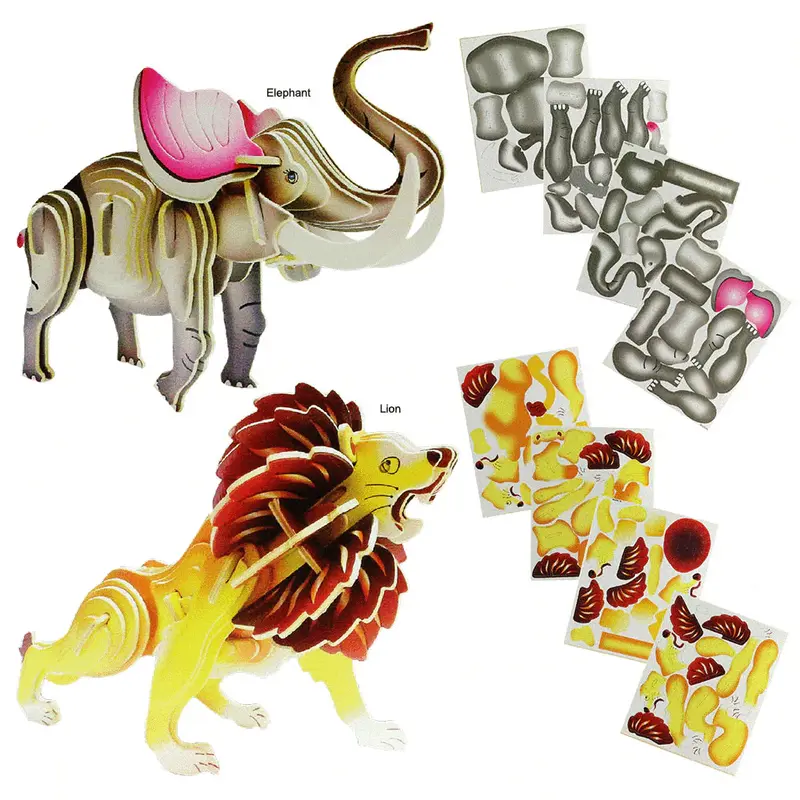 African Safari Woodcraft Construction Kit - Elephant