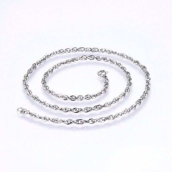 Non-Tarnish 304 Stainless Steel Rope Chain Necklaces