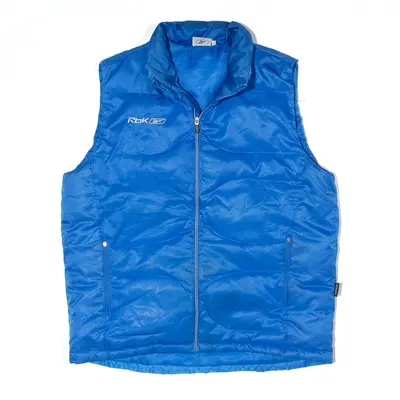 REEBOK Down Insulated Blue Puffer Gilet L