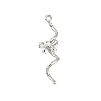 Brass Micro Pave Cubic Zirconia Pendants