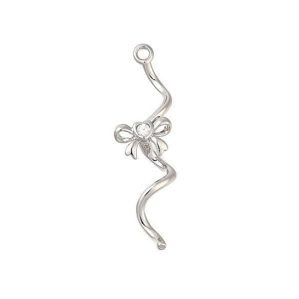 Brass Micro Pave Cubic Zirconia Pendants