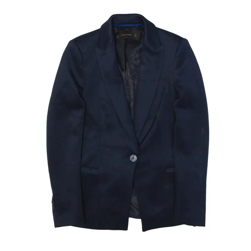 ZARA Blazer Jacket Blue Womens XS