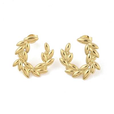 Ion Plating(IP) 304 Stainless Steel Stud Earrings for Women