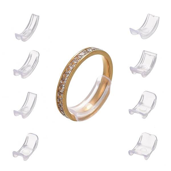 8Pcs 8 Sizes Plastic Invisible Ring Size Adjuster