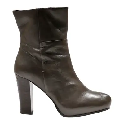 LIUJO Ankle Boots Brown Leather Womens UK 8