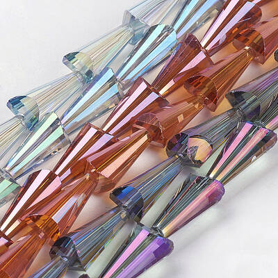 Electroplated Glass Beads Strands