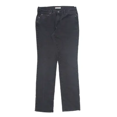 LEVI'S 505 Jeans Black Denim Regular Straight Womens W28 L34