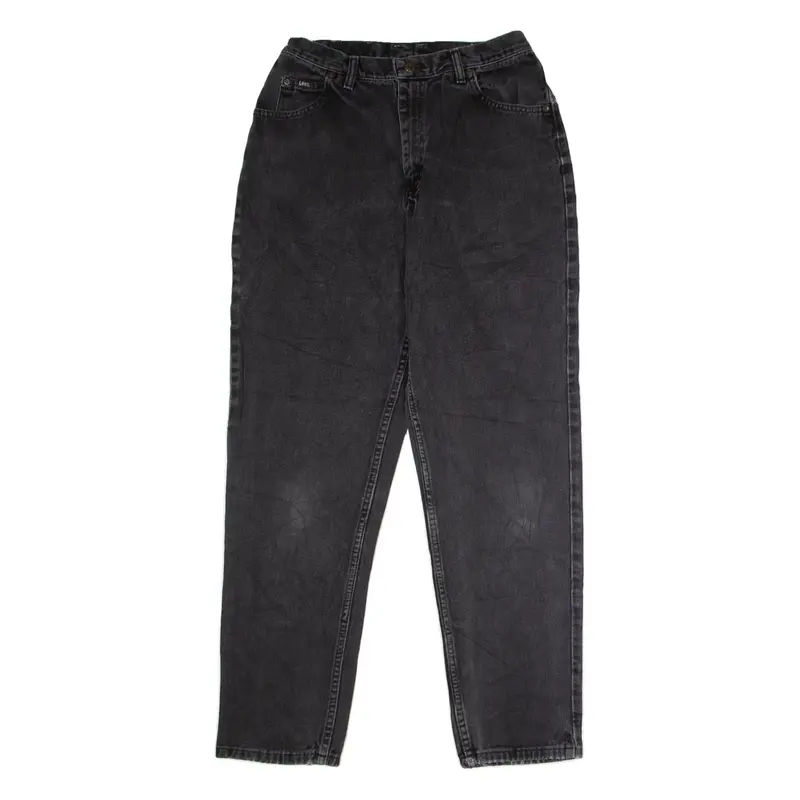 LEE Womens Jeans Black Regular Mom Charcoal Wash W30 L30