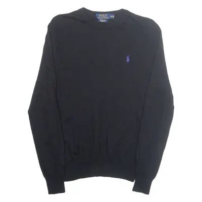 POLO RALPH LAUREN Slim Fit Womens Jumper Black Tight Knit Wool M