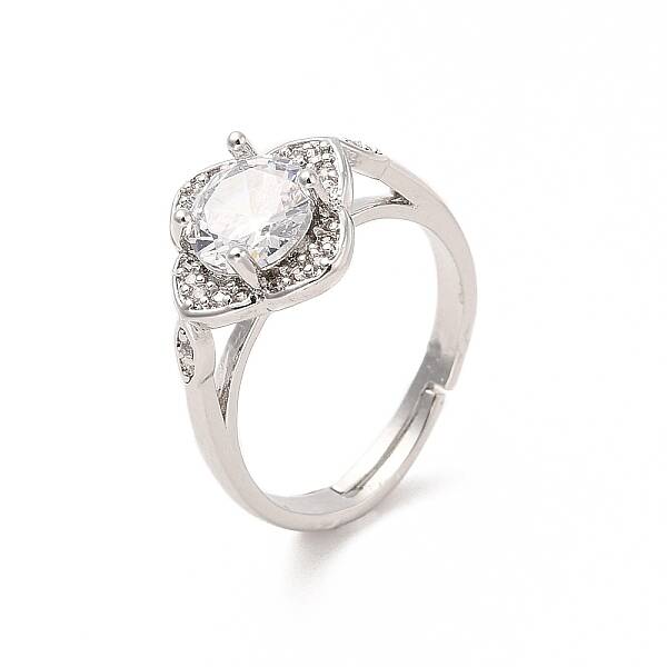 Brass Micro Pave Cubic Zirconia Rings